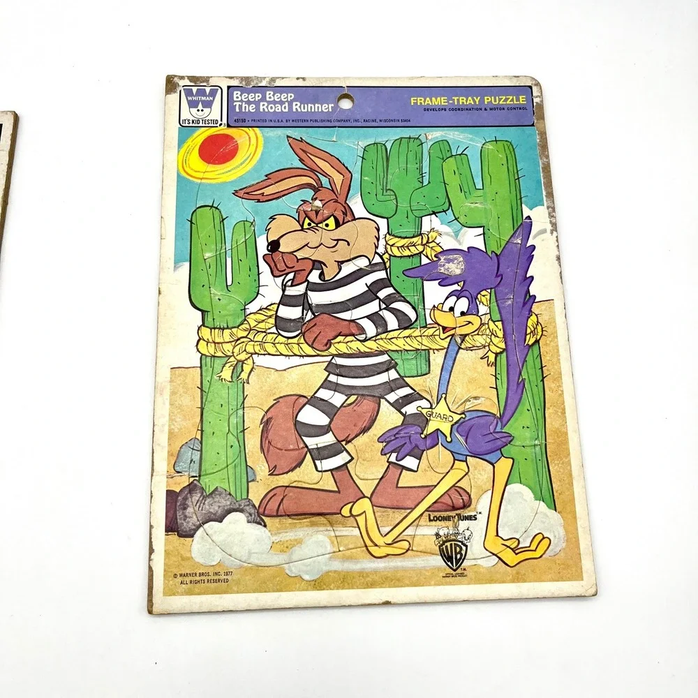 Whitman Golden Frame Tray Puzzles Lot of 3 Vintage Childrens Puzzles‎